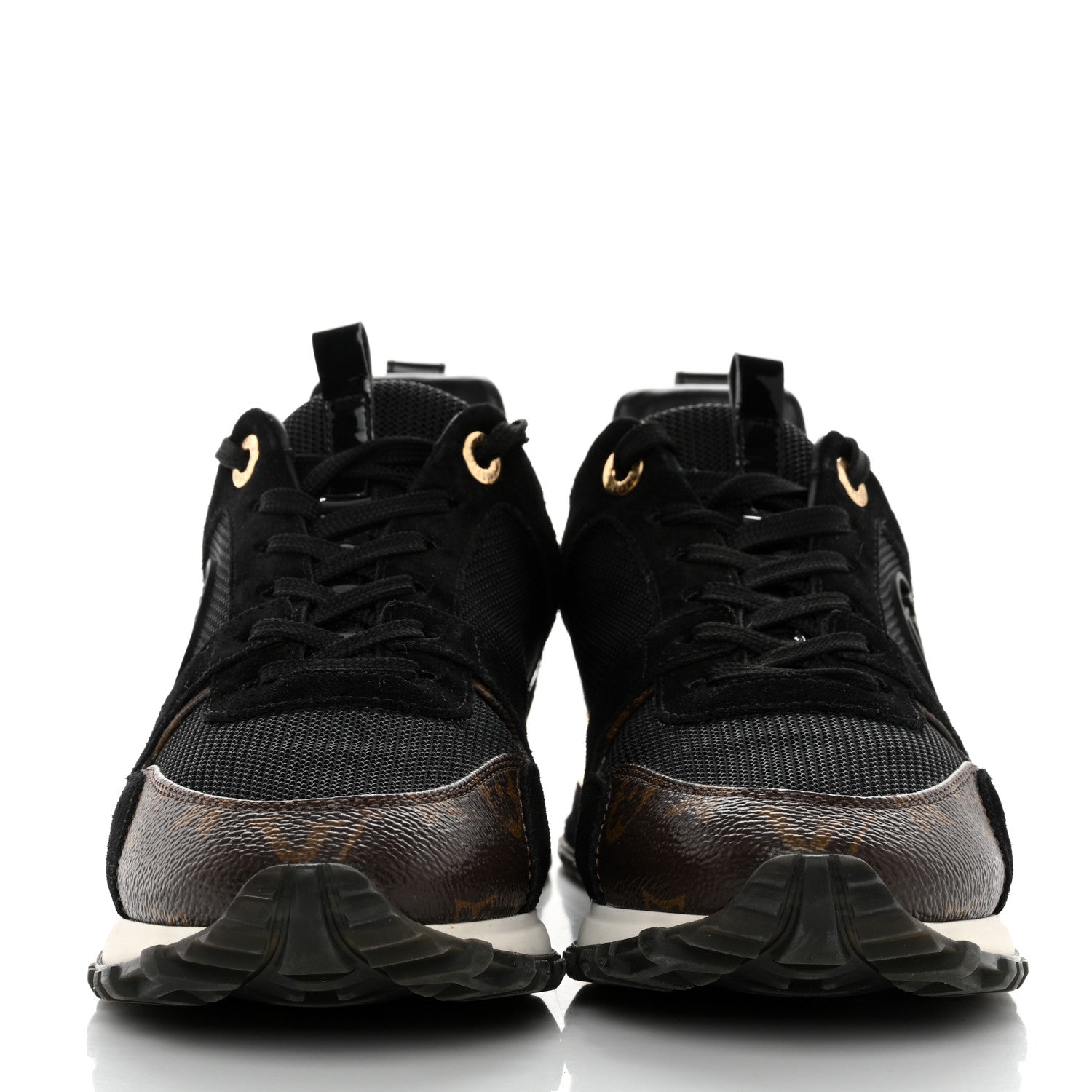 Louis Vuitton Suede Monogram Run Away Sneakers 36.5 Black 2 of 9