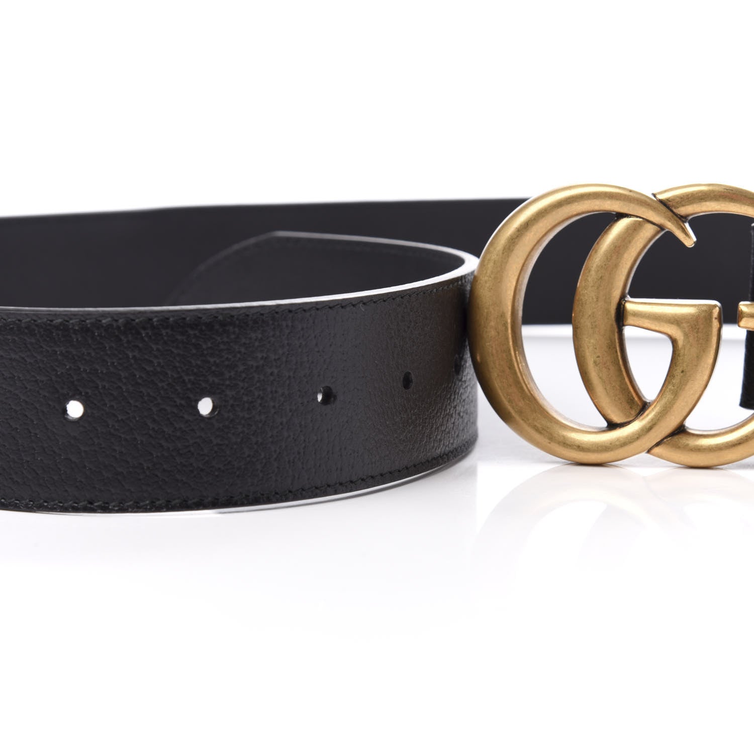 Gucci Textured Calfskin Double G 40mm Belt 90 36 Black 4 of 4