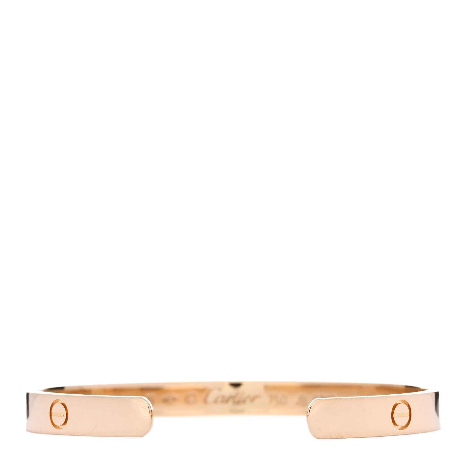 Cartier 18K Yellow Gold LOVE Cuff Bracelet 19 2 of 3