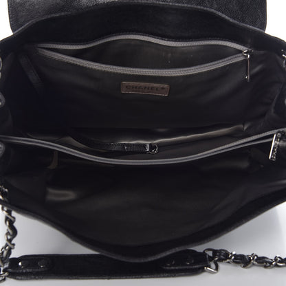 Chanel Glazed Caviar Pocket In The City Tote Black 5 of 8