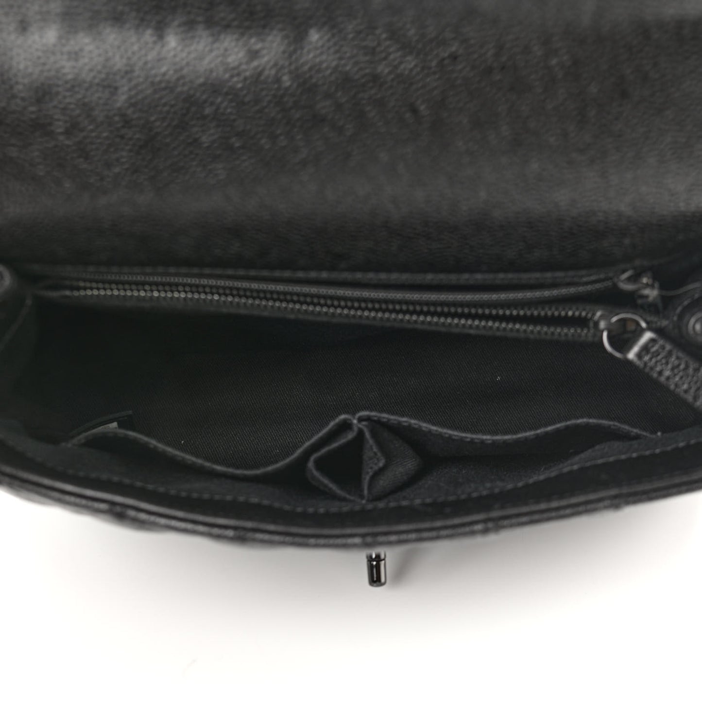 Caviar Quilted Small Coco Handle Flap So Black