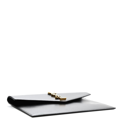 Saint Laurent Smooth Shiny Calfskin Monogram Uptown Pouch Black 5 of 9