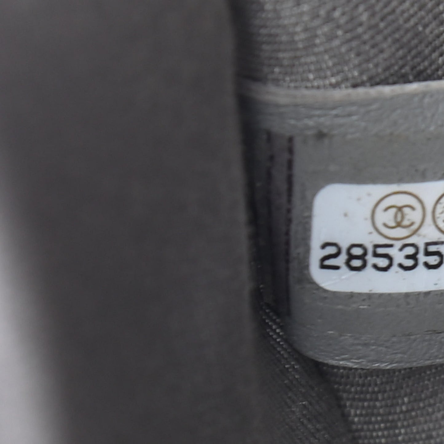 Shiny Lambskin Quilted Small Chevron Miroir Grey