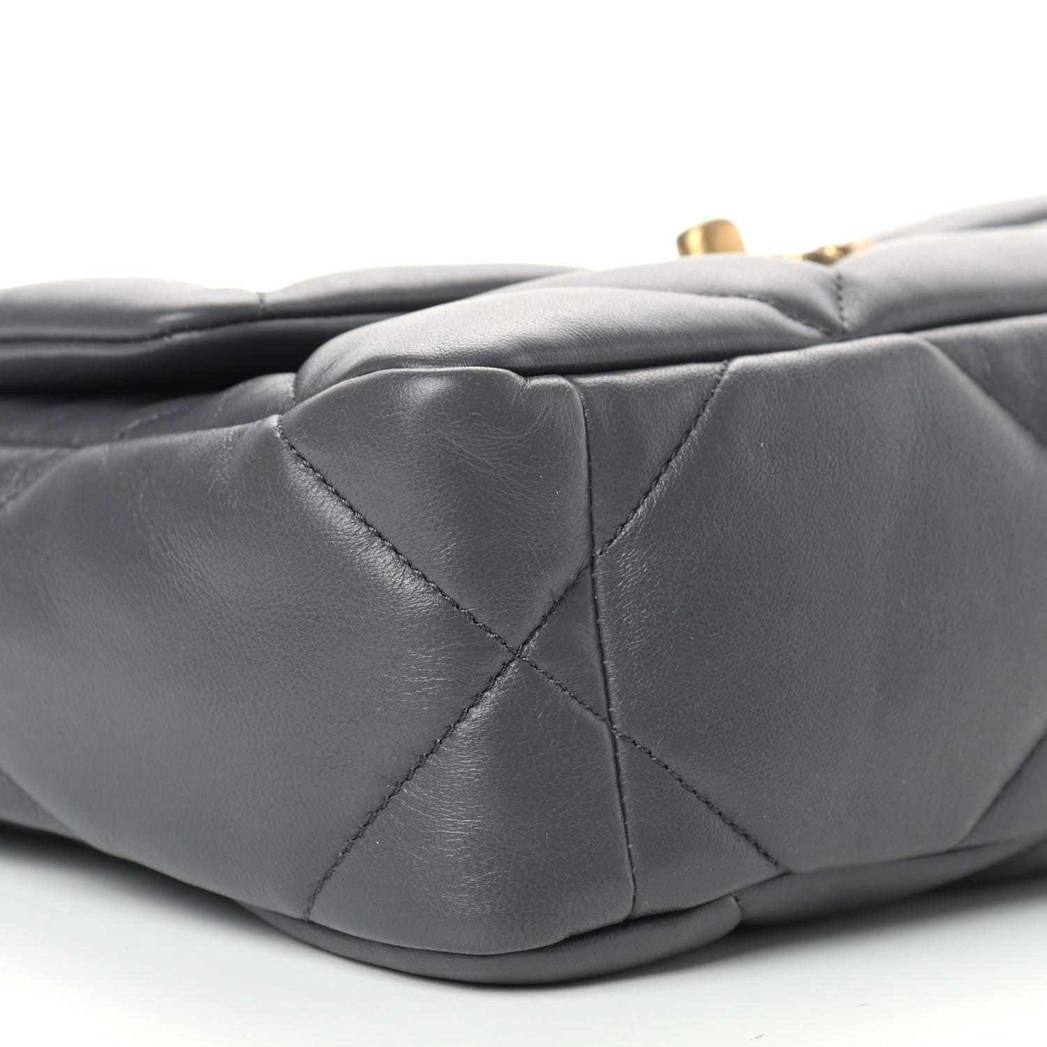 Chanel Lambskin Quilted Medium Chanel 19 Flap Dark Grey 8 of 9