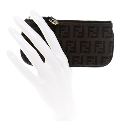 Fendi Zucchino Spalmati Forever Coin Pouch Key Case Nocciola 3 of 10