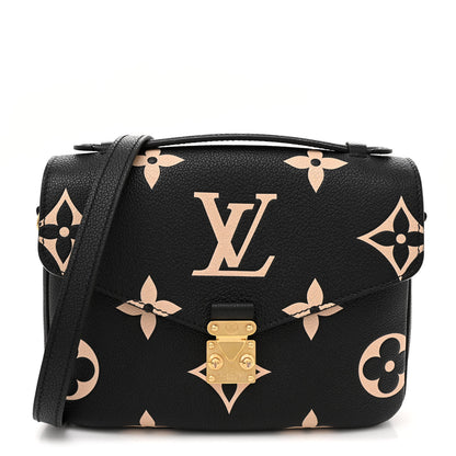 Louis Vuitton Empreinte Monogram Giant Pochette Metis Black Beige 1 of 10