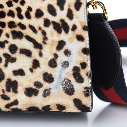 Gucci Calf Hair Bamboo Web Leopard Print Mini Nymphaea Top Handle Bag 13 of 13