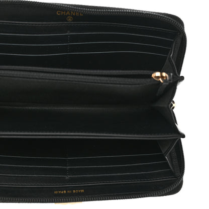 Chanel Caviar Quilted Boy Long Zip Around Wallet Black 5 of 8