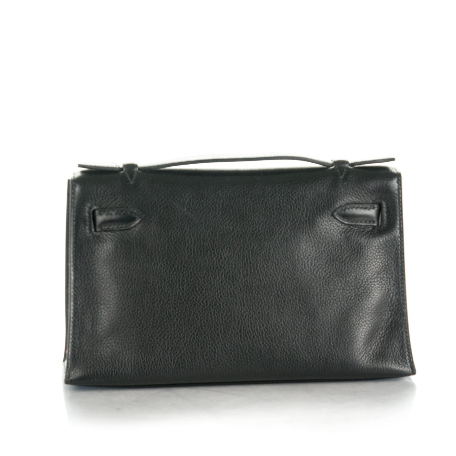 Hermes Evergrain Kelly Pochette Clutch Black 4 of 18