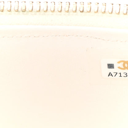 Chanel Caviar Quilted Enamel Coco Casino Mini Vanity Case With Chain White 7 of 17