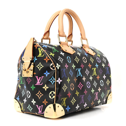 Louis Vuitton Monogram Multicolor Speedy 30 Black 3 of 13