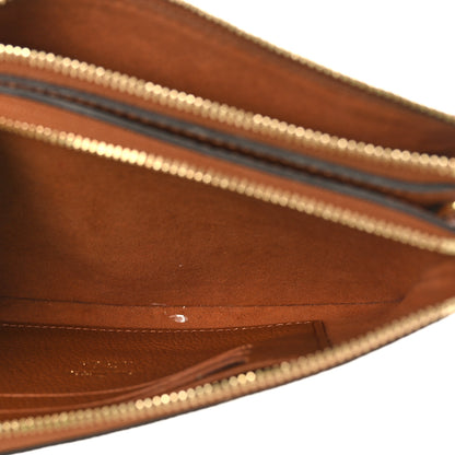 Louis Vuitton Empreinte Monogram Giant Double Zip Pochette Caramel 5 of 9