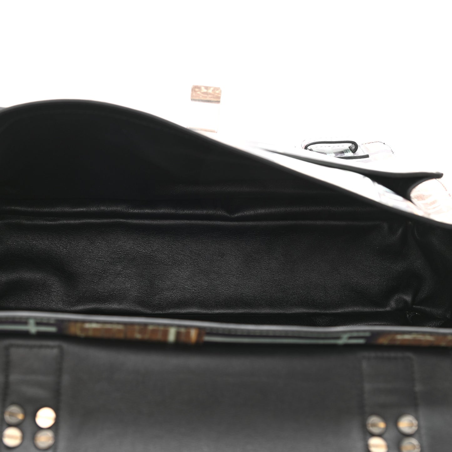 Calfskin PS1 Gotham Print Medium Satchel Fence Bike Ice