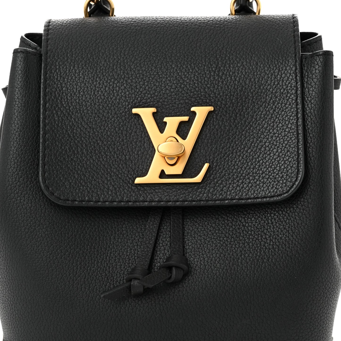 Calfskin Lockme Mini Backpack Black