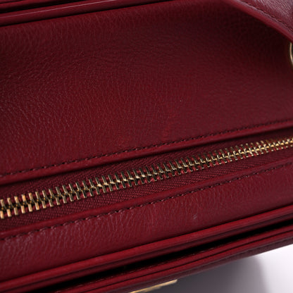Chanel Calfskin Quilted CC Medium Vanity Case Dark Red 13 of 14