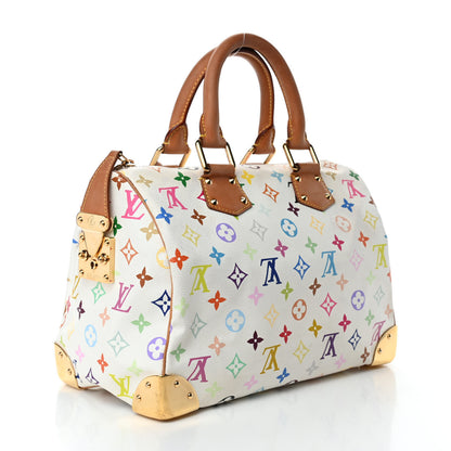 Louis Vuitton Monogram Multicolor Speedy 30 White 3 of 15
