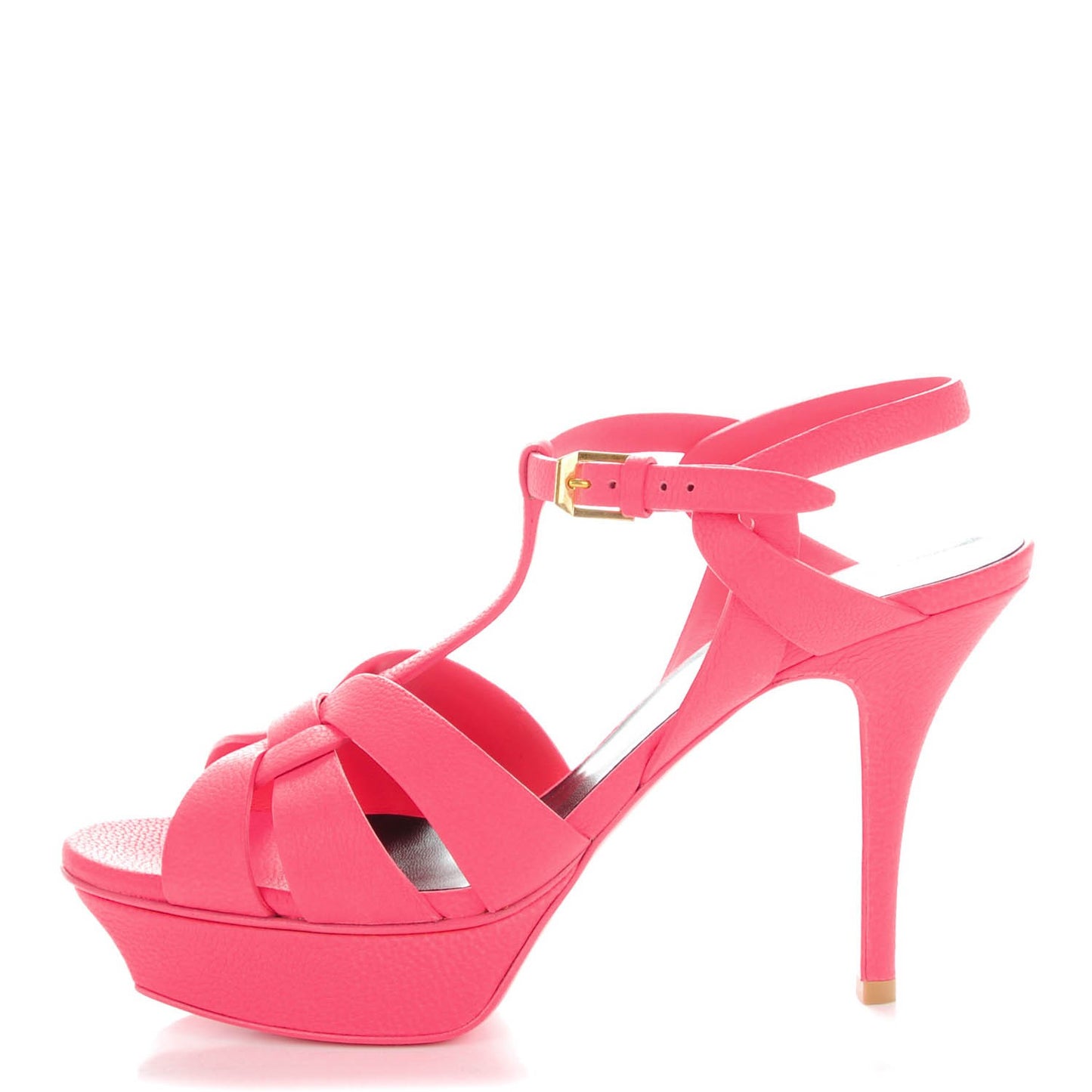 Grained Calfskin Tribute 75 Platform Sandals 39 Rose Clair