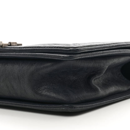 Chanel Crumpled Lambskin New Medium Studded Boy Flap Black 10 of 10