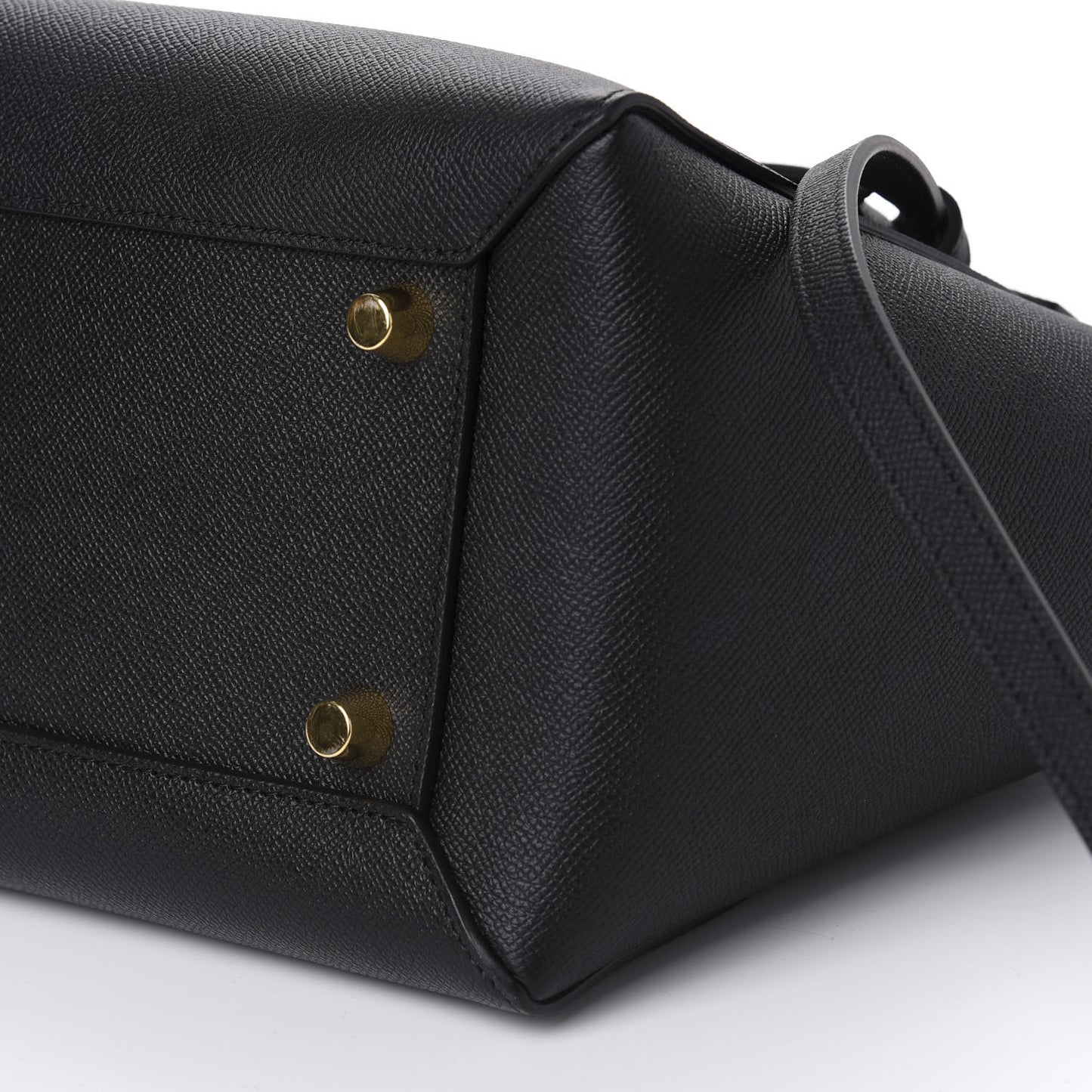 Grained Calfskin Small Belt Bag Black