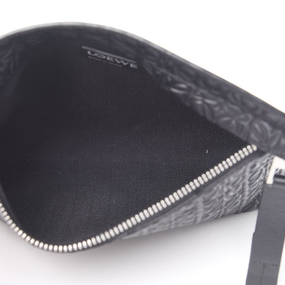 Loewe Calfskin Embossed Medium Repeat T Pouch Black 9 of 17