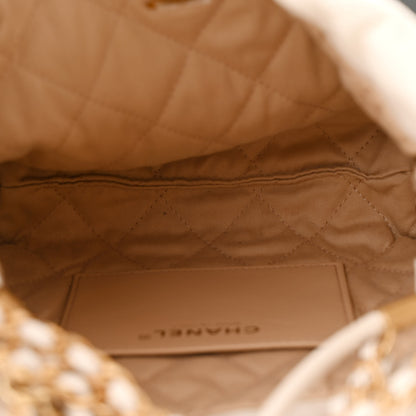 Chanel Shiny Calfskin Quilted Mini Chanel 22 White 5 of 13