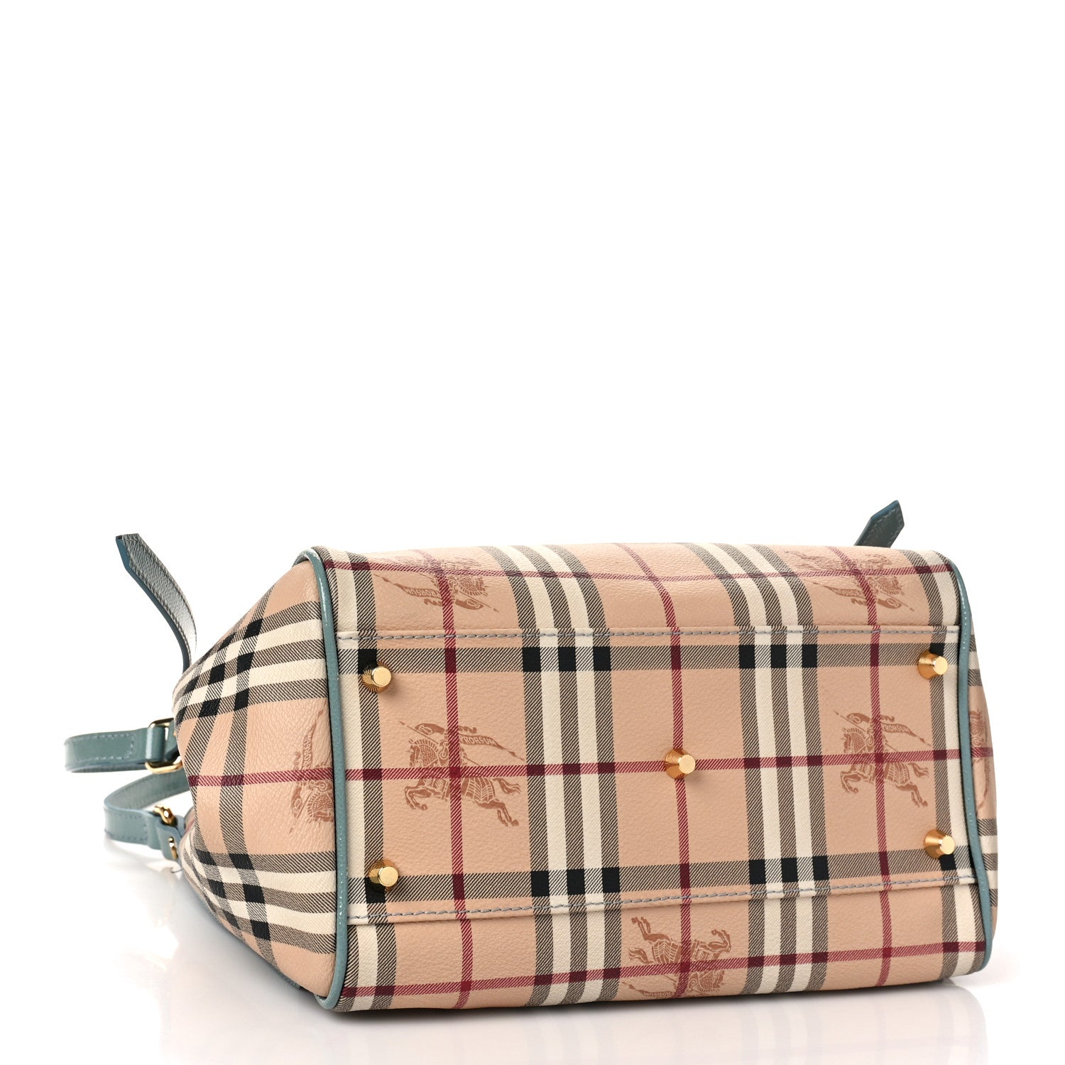 Burberry Haymarket Check Small Canterbury Tote Eucalyptus Grey 4 of 10