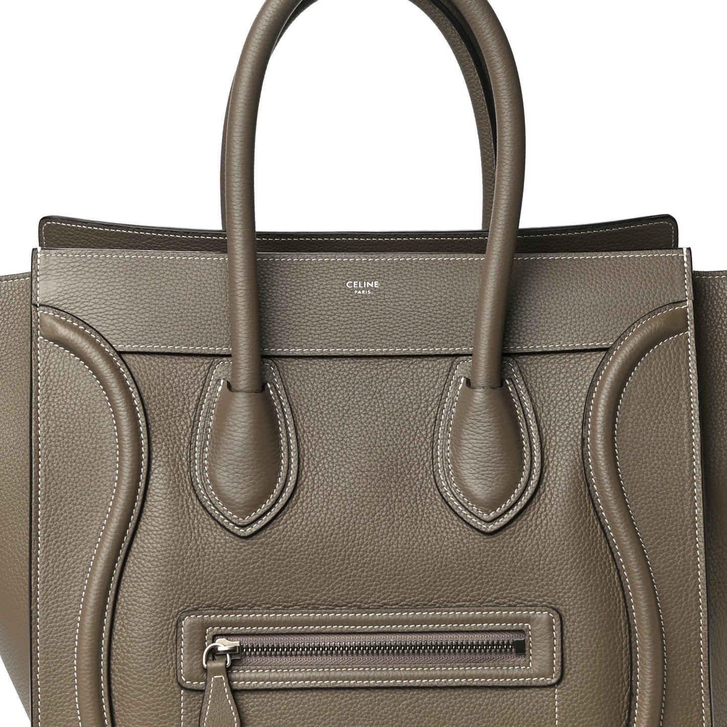 Drummed Calfskin Mini Luggage Souris
