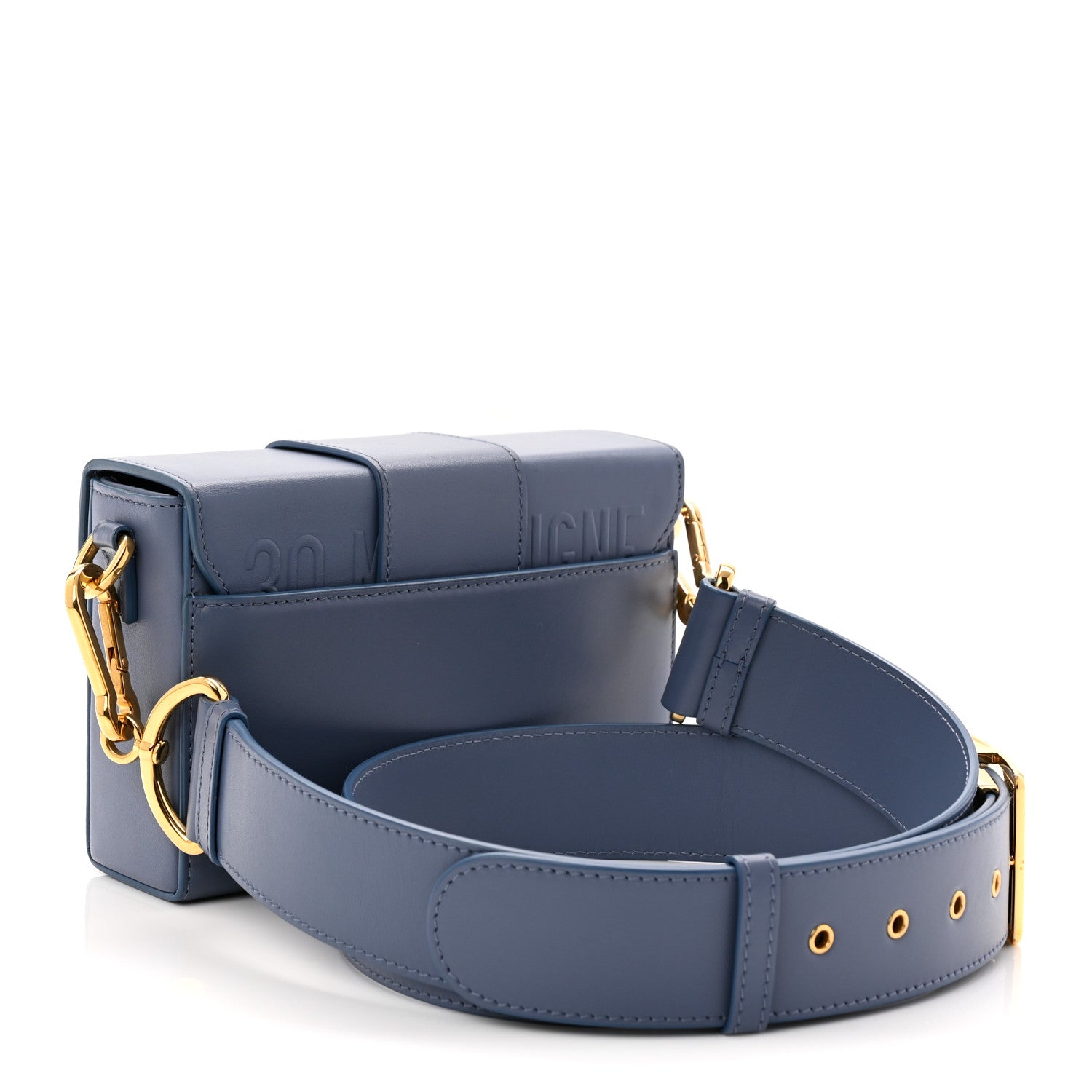 Christian Dior Box Calfskin 30 Montaigne Box Bag Blue 3 of 11