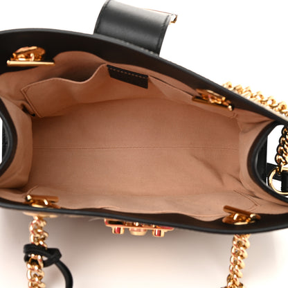 Gucci GG Supreme Monogram Bees Small Padlock Tote Beige Oro Black 5 of 10