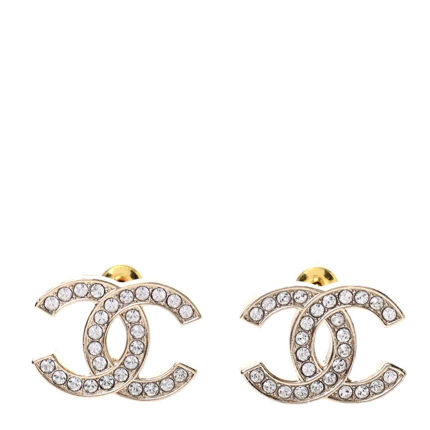Crystal CC Earrings Gold