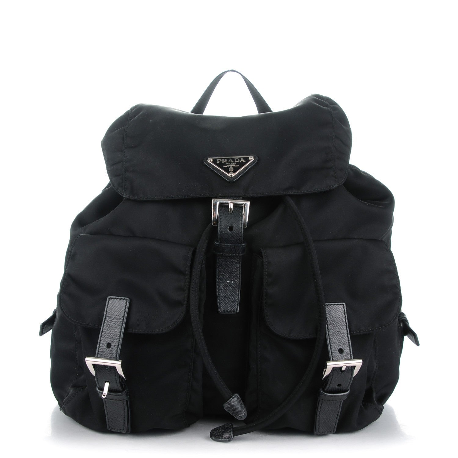 Prada Nylon Vela Medium Backpack Black 1 of 8