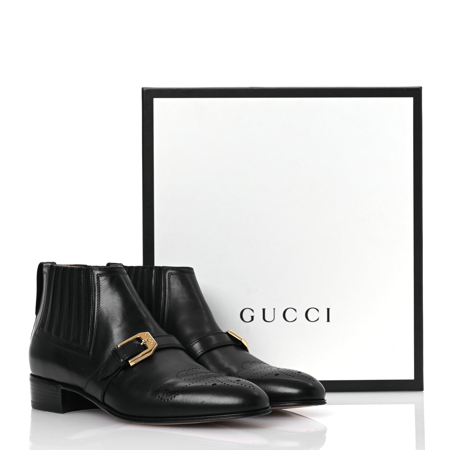 Gucci Waxed Calfskin Womens Ankle Boots 37.5 Black 13 of 13