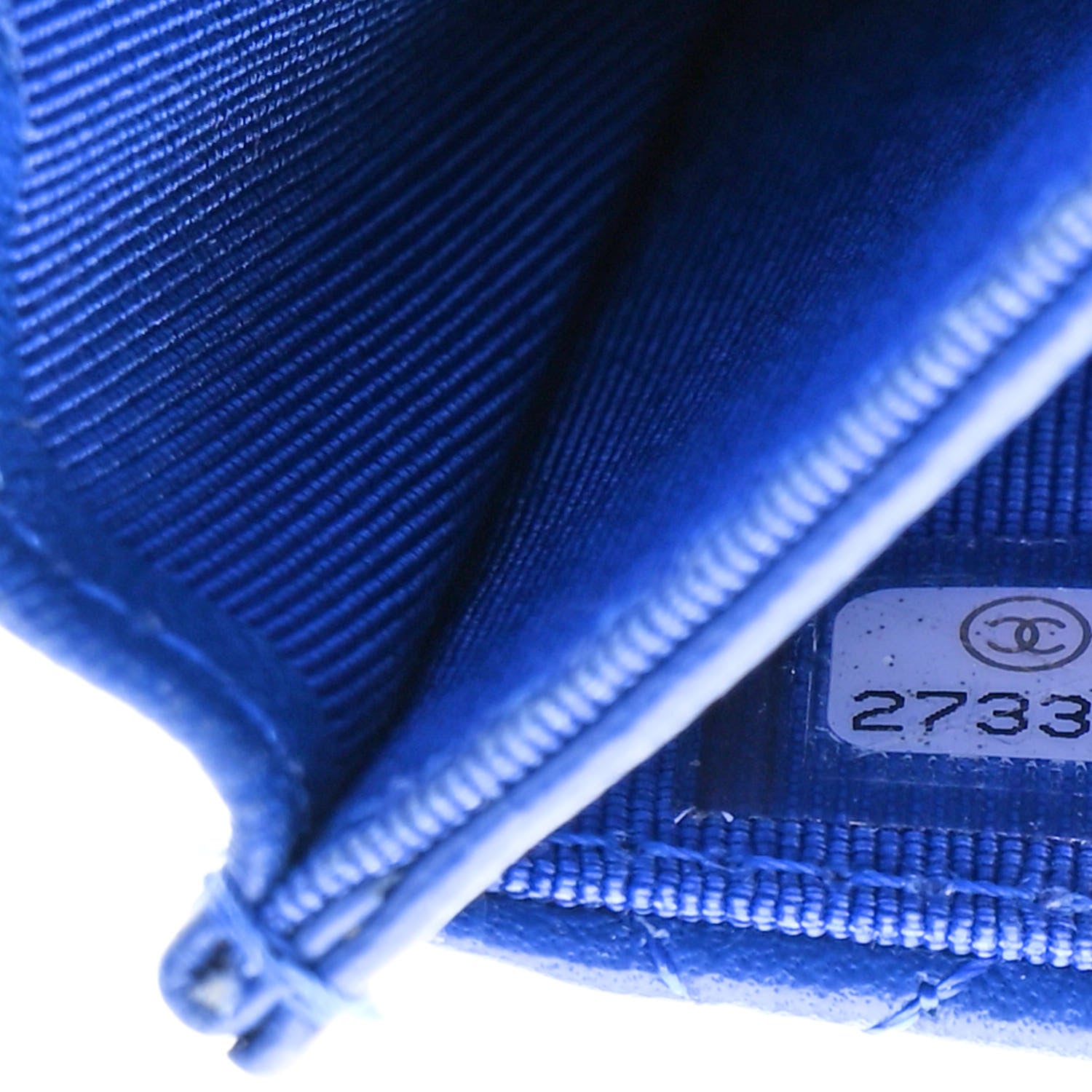 Chanel Lambskin Quilted Flap Card Holder Royal Blue 8 of 14