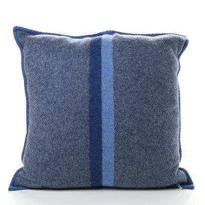 Louis Vuitton Wool Cashmere Cushion Pillow Blue Gray 2 of 3