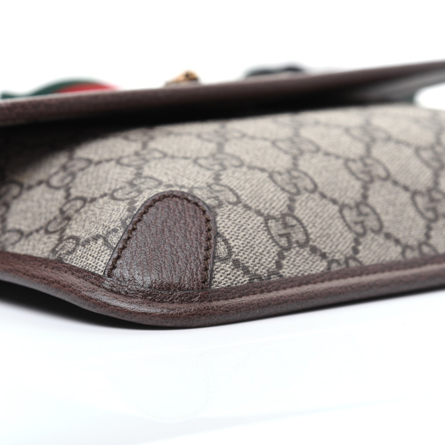 GG Supreme Monogram Neo Vintage Web Belt Bag Brown