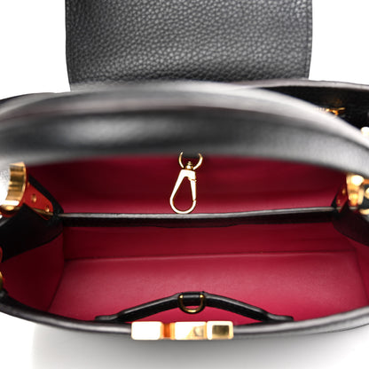 Louis Vuitton Taurillon Capucines MM Black Fuchsia 5 of 9