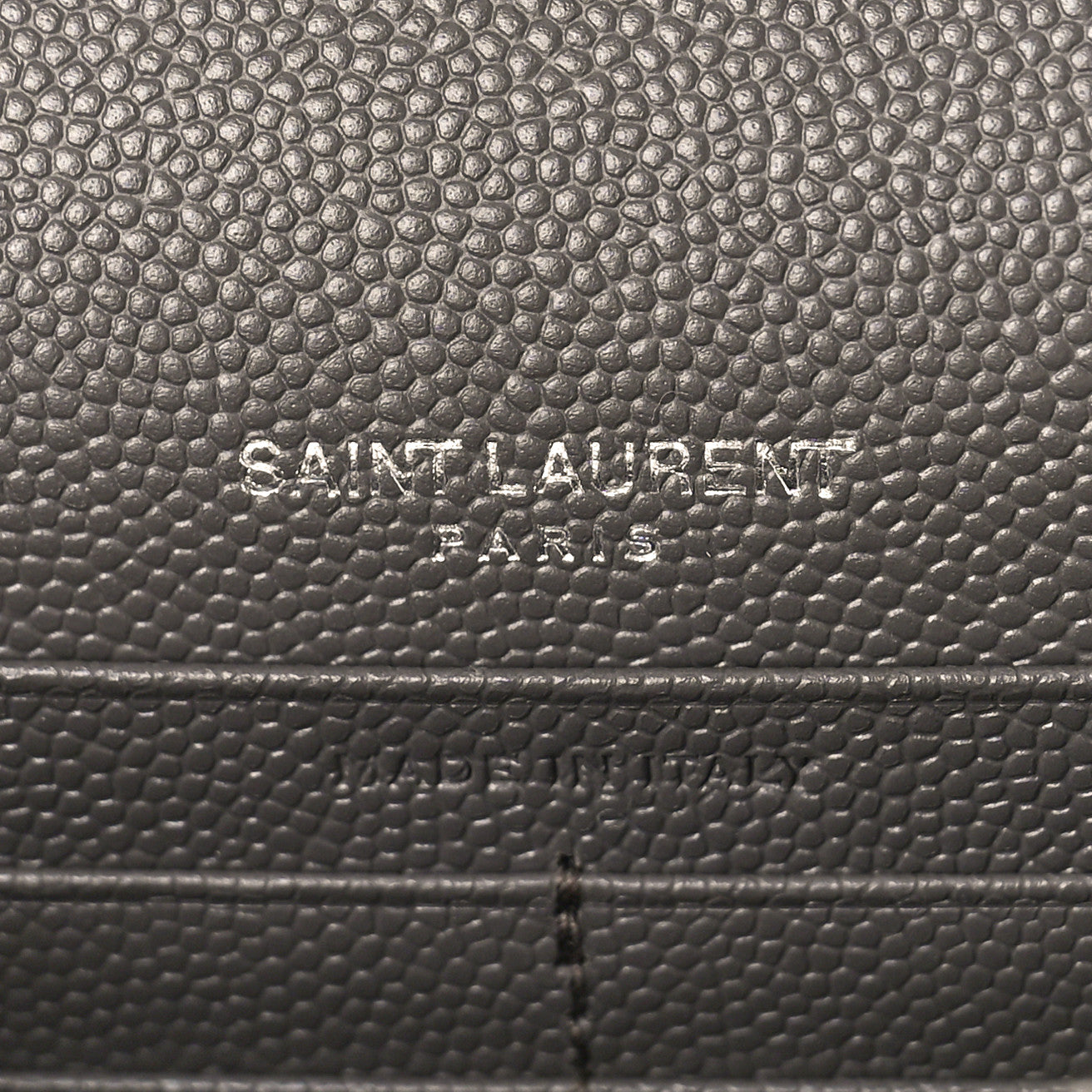 Grain De Poudre Matelasse Chevron Monogram Envelope Chain Wallet Coal