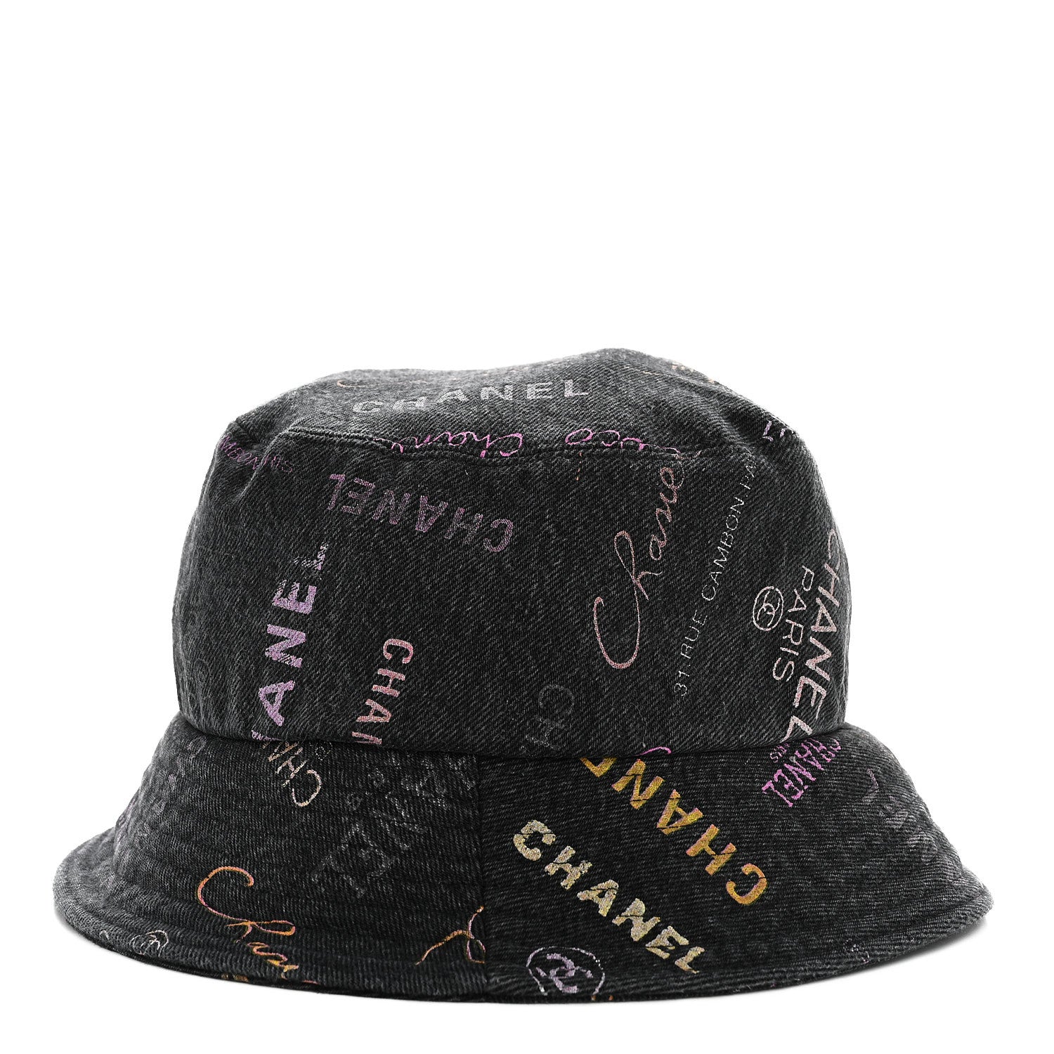 Chanel Denim Mood Cloche Bucket Hat M Black 4 of 8