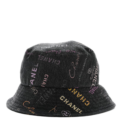 Chanel Denim Mood Cloche Bucket Hat M Black 4 of 8