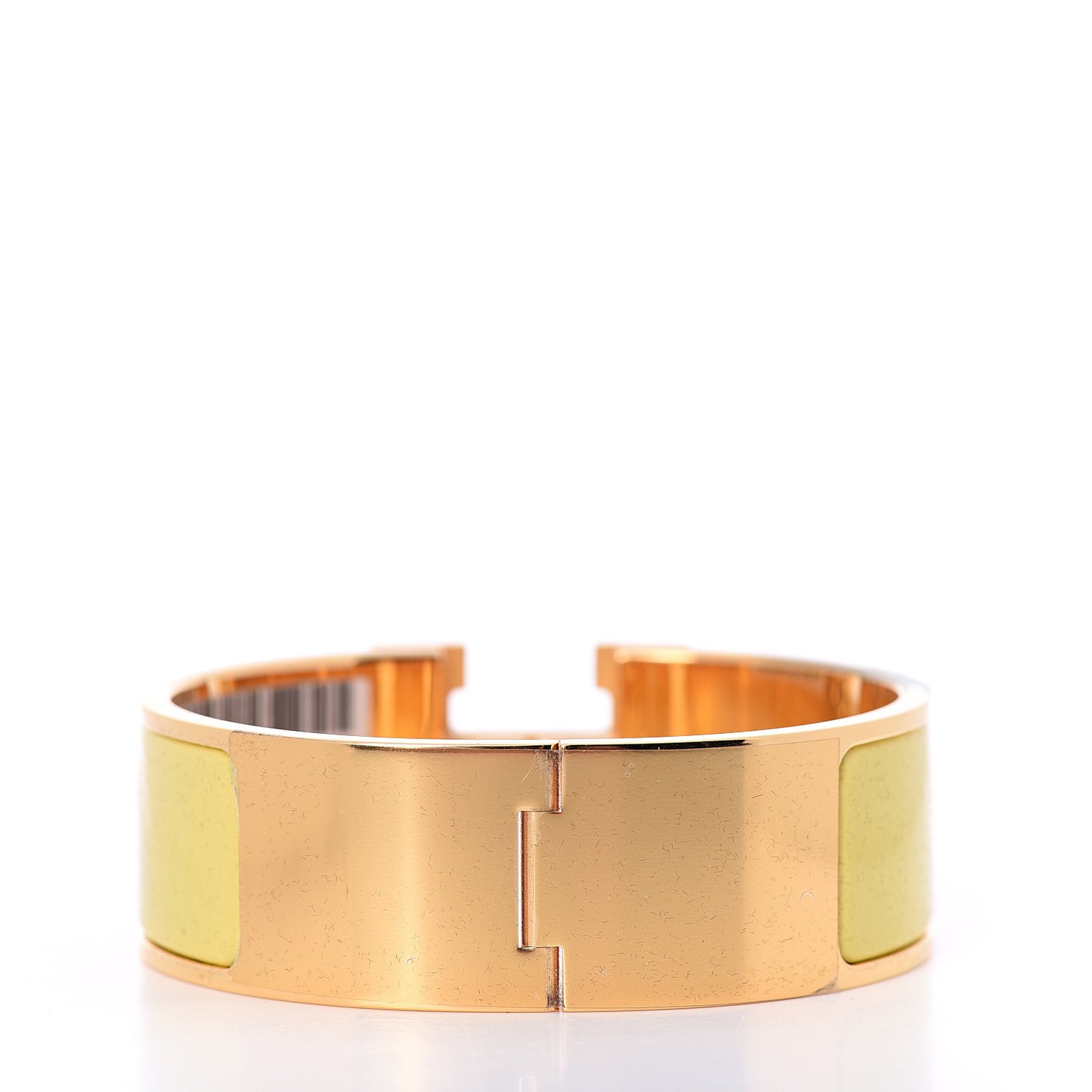 Enamel Wide Clic Clac H Bracelet GM Jaune Citron