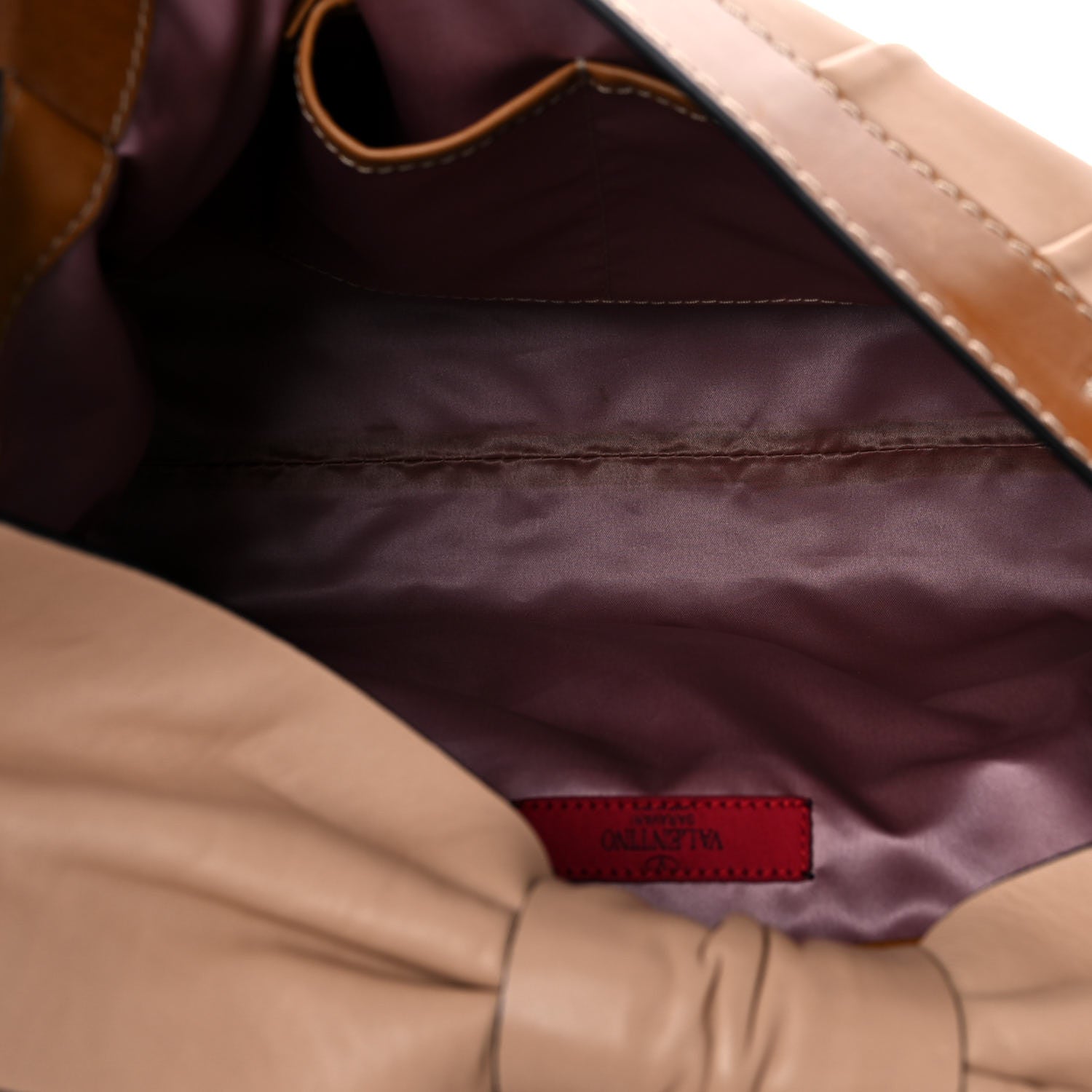 Valentino Garavani Nappa Large Aphrodite Bow Satchel Taupe 5 of 23