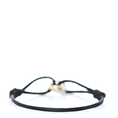 Cartier 18K Pink Yellow White Gold Trinity Adjustable Cord Bracelet Black 2 of 5