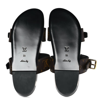 Louis Vuitton Monogram Bom Dia Mule Sandals 39 Black 5 of 9