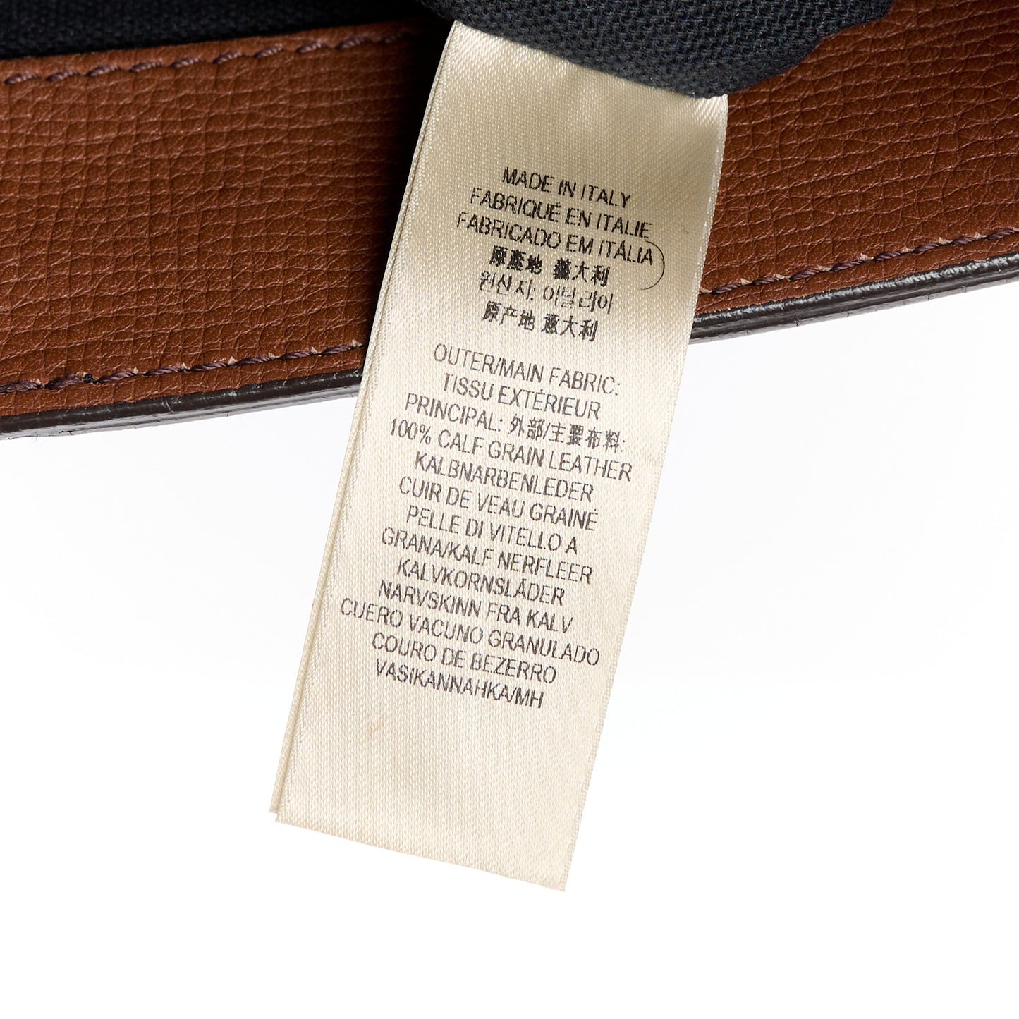 Grainy Calfskin House Check Medium Banner Tote Dark Sand