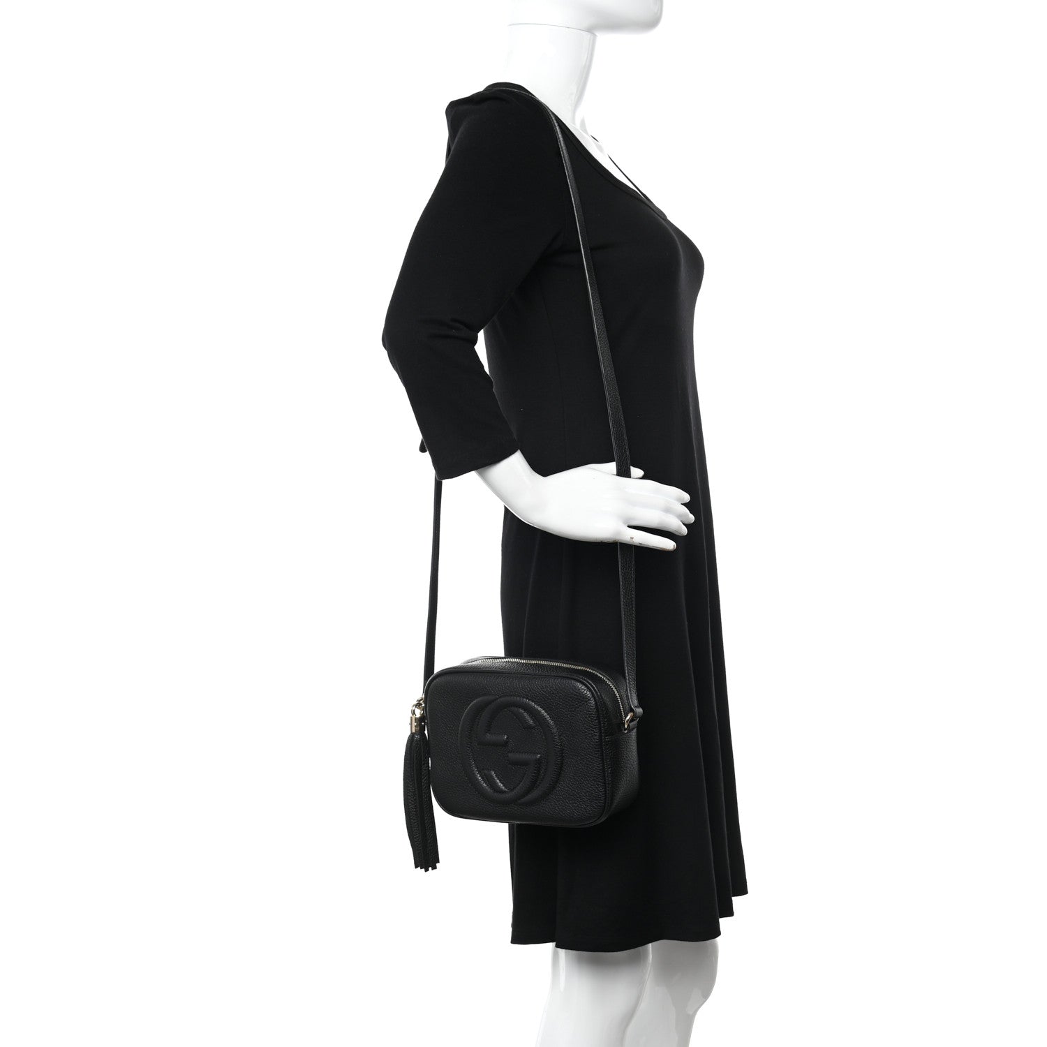 Gucci Pebbled Calfskin Small Soho Disco Bag Black 2 of 14