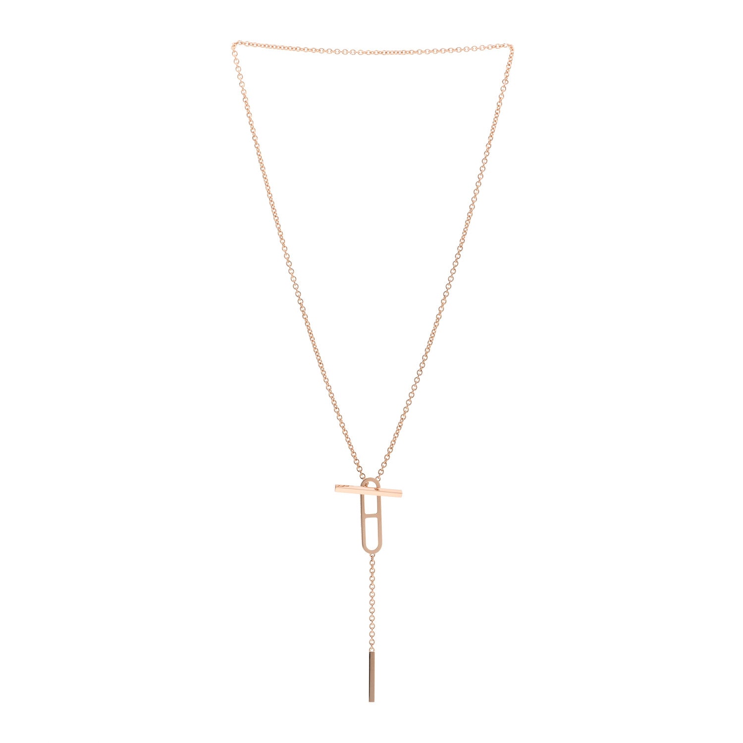 Hermes 18K Rose Gold PM Ever Chaine D'Ancre Necklace SH 3 of 5