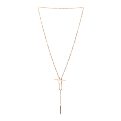 Hermes 18K Rose Gold PM Ever Chaine D'Ancre Necklace SH 3 of 5