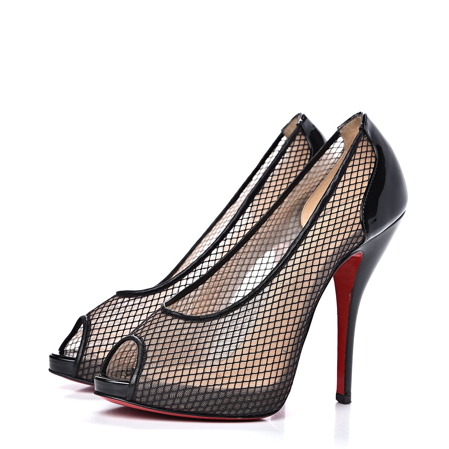 Patent Fishnet Fetilo 120 Pumps 37 Black