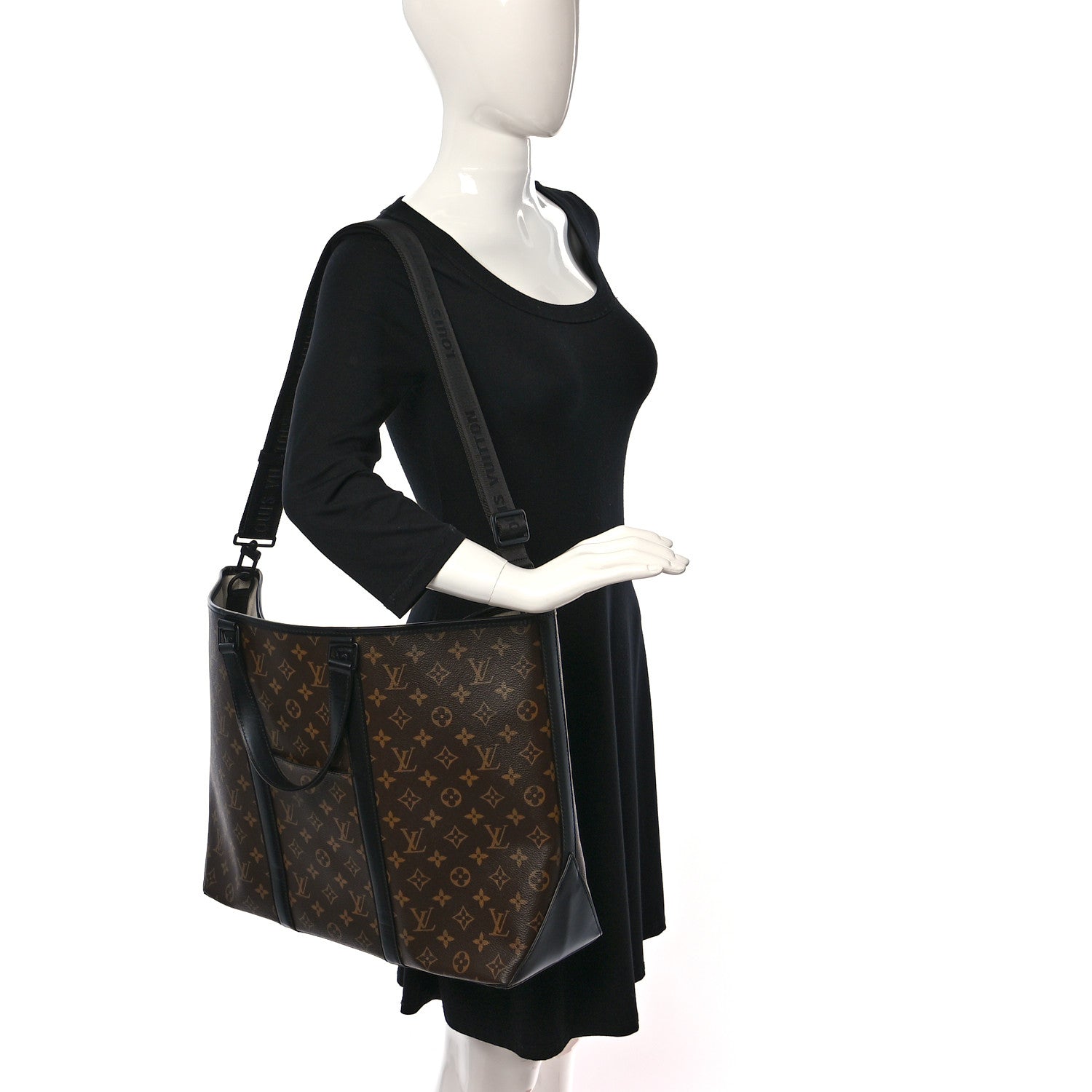 Louis Vuitton Monogram Macassar Weekend Tote GM 2 of 8