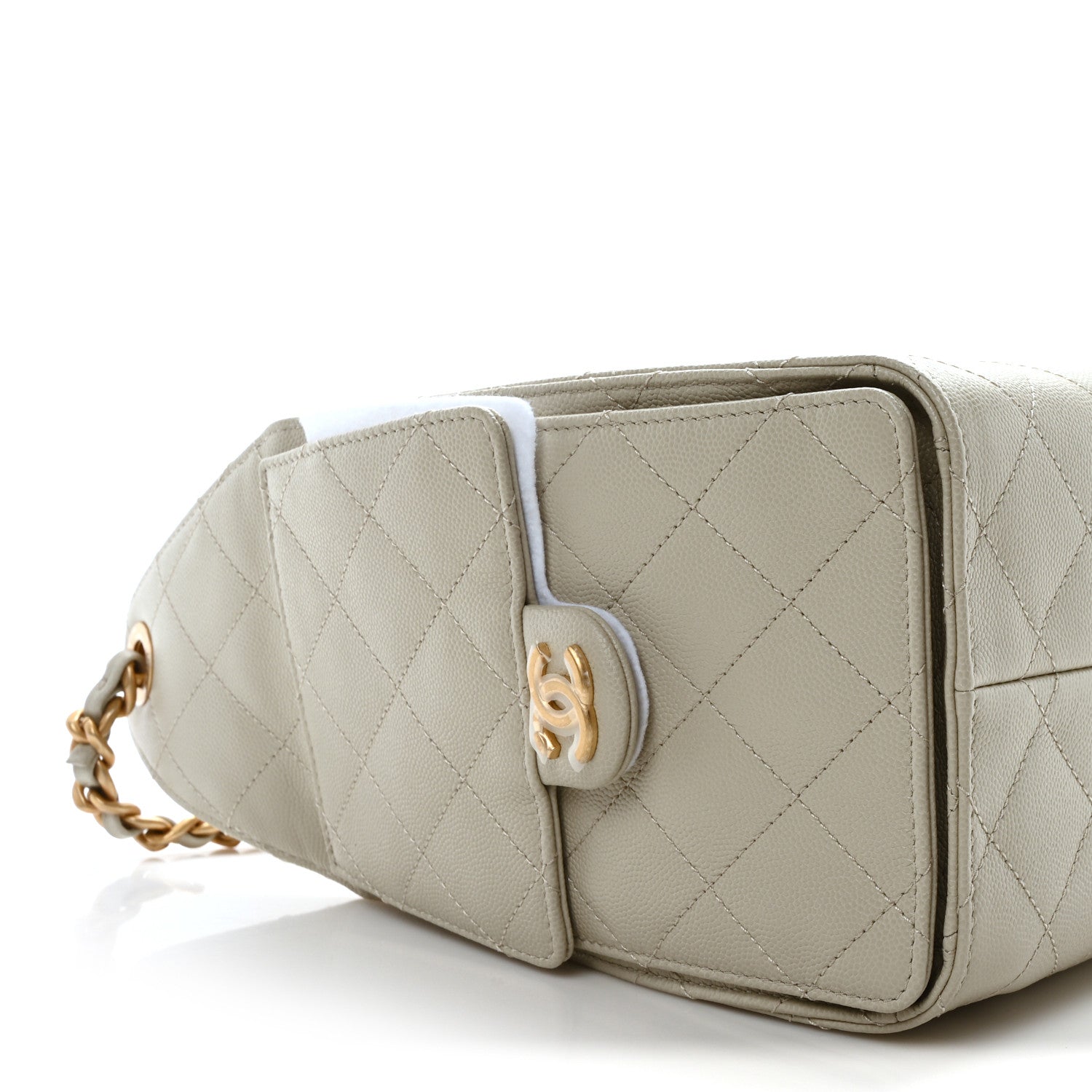 Chanel Caviar Quilted Small Chanel 25 Handbag Light Grey 9 of 11